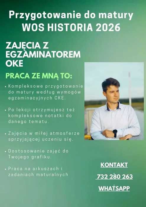 Korepetycje HISTORIA WOS online MATURA EGZAMINATOR OKE 2027 online