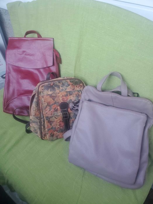 Рюкзак сумка нюдовий пудровий червоний