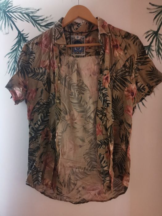 Camisa homem estampa tropical tamanho  Xs