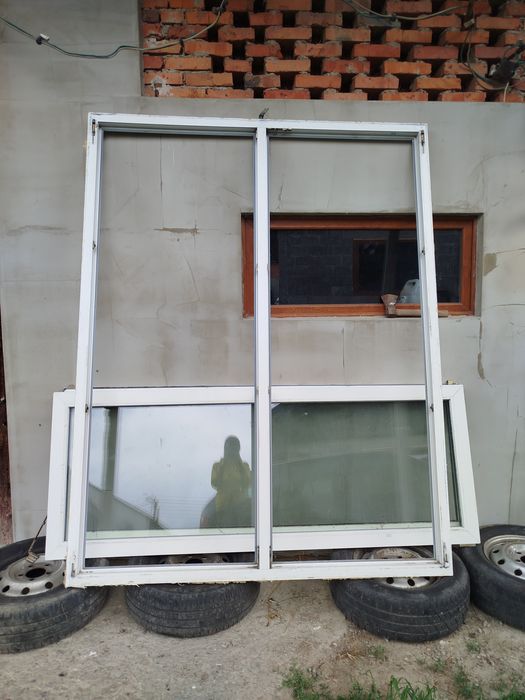 Okno tarasowe  białe 230x178
