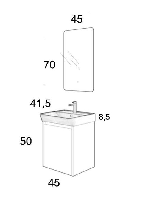 Móvel WC compacto