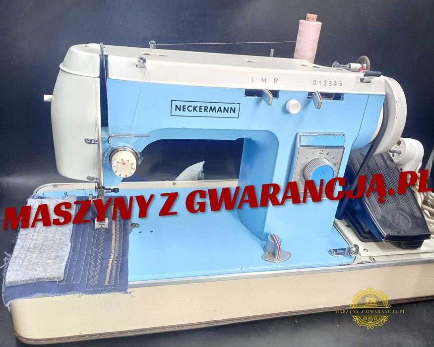 NECKERMANN METALOWA maszyna do szycia skóra jeans filc 12MSC GWARANCJI
