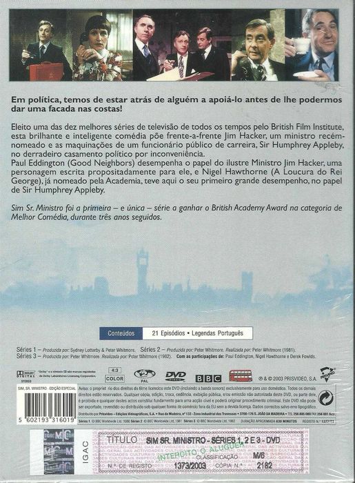 Yes, Mr. Minister: Seasons 1, 2 and 3 (3 DVDs) (new)64550769062914121