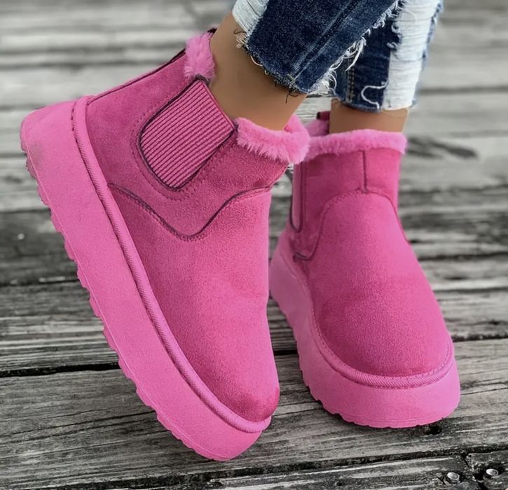 Рожеві зимові чоботи угі р.38-40 розовые зимние ботинки угги