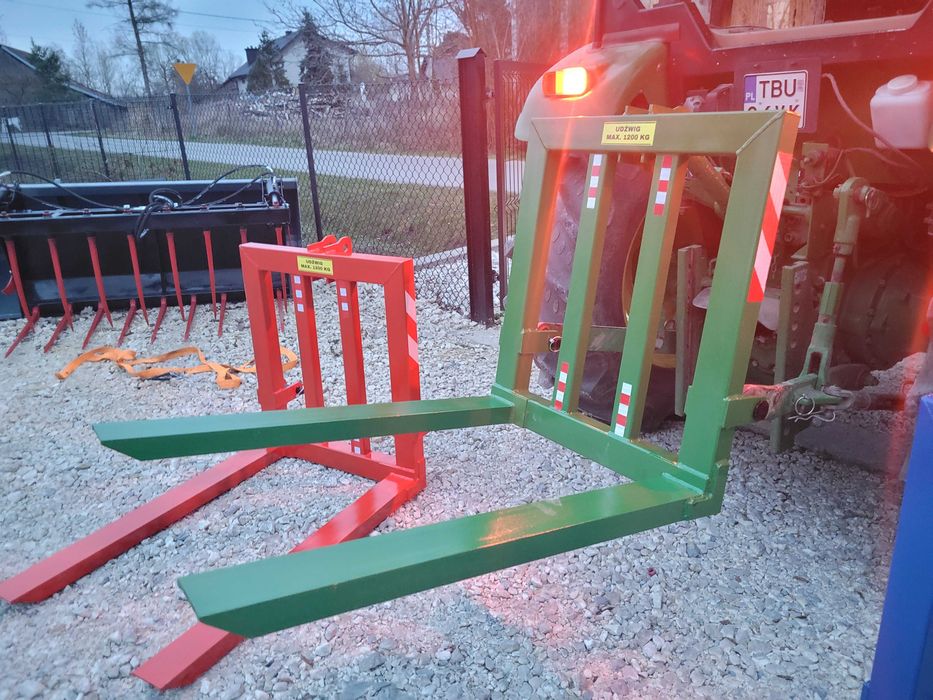 Paleciak na tylni TUZ ciągnika WZMOCNIONY Udźwig 1000kg Widły do palet