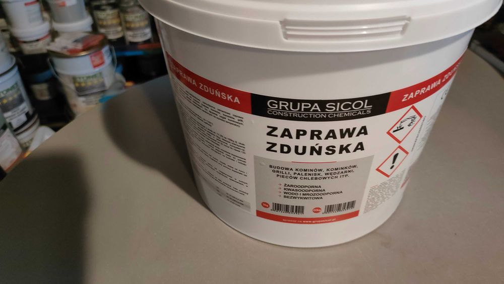 Środek do komina pieca kominka grilla zaprawa zduńska zdun szamotka
