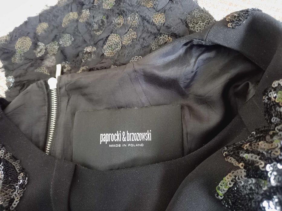 Sukienka Paprocki&Brzozowski wieczorowa mała czarna projekt premium