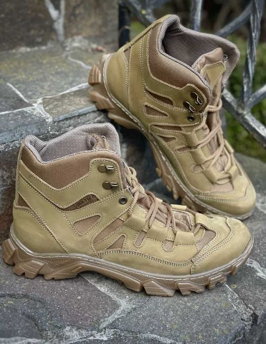 Армейские демисезонные ботинки кожаные олива военные берцы тактические