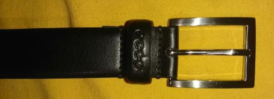 Ремень кожаный р.М 90см. Ecco Новый. Ремінь шкіряний Ecco. Пряжка Puma