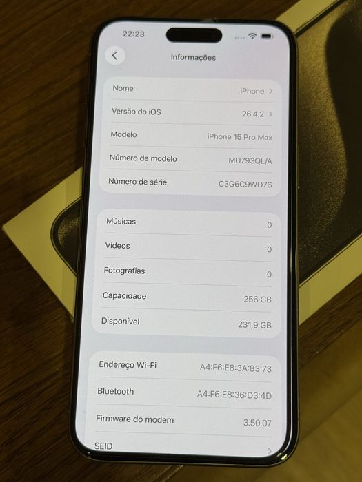 Iphone 15 Pro Max 256GB Original Natural Titanium Excelente estado