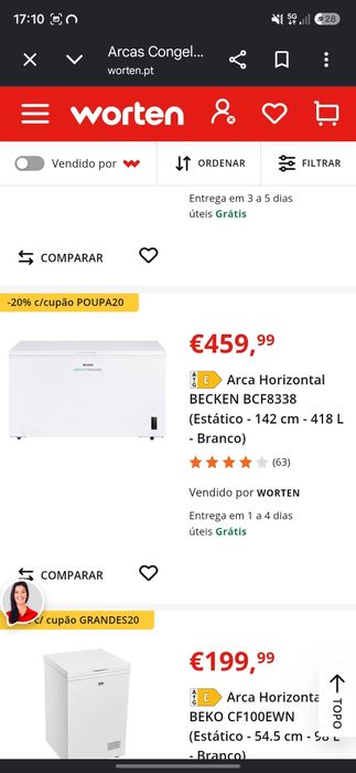 Arca Congeladora NOVA