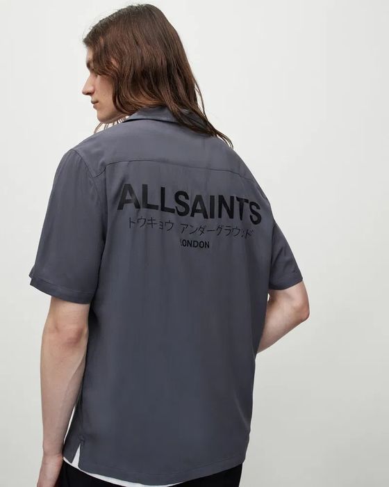Рубашка AllSaints Underground Relaxed Fit с коротким рукавом висоха