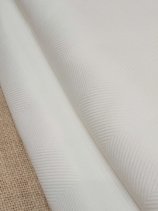 IKEA TIBAST zasłony bawełna jodełka 145x300 białe