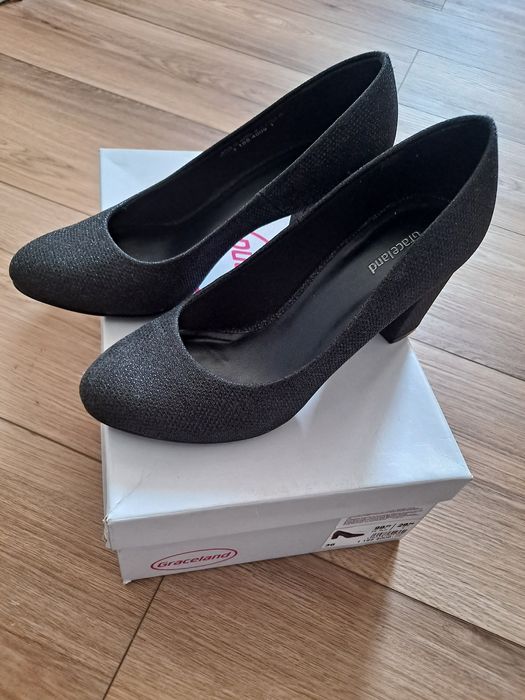 Buty na obcasie, czółenka, na klocku 36