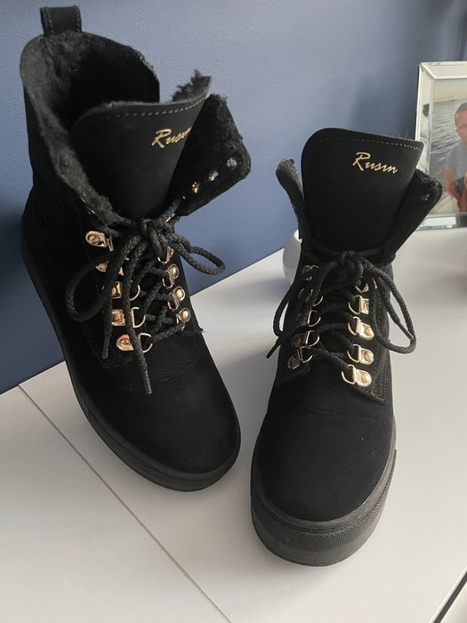 Botki buty ze skóry naturalnej