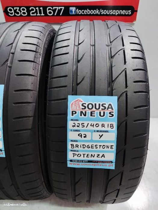 2 pneus semi novos 225-40r18 bridgestone - oferta dos portes 120 EUROS