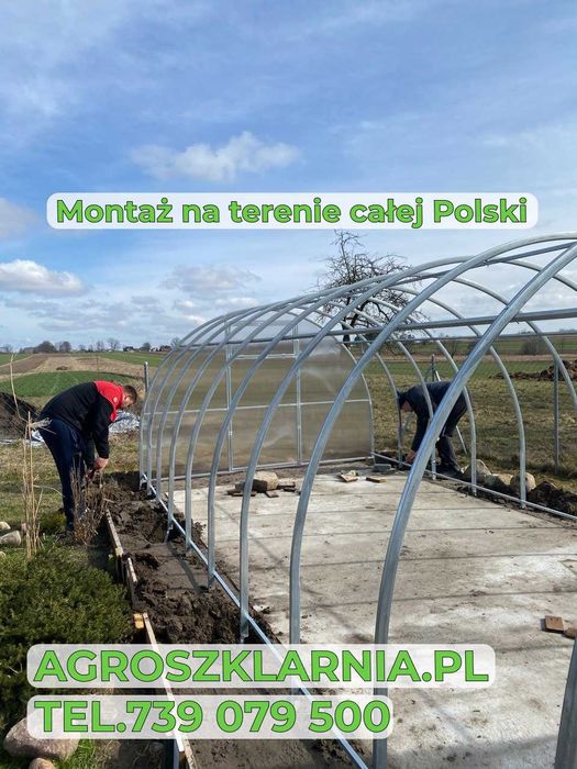 Szklarnia Tunel 3x4,3x6m itd ocynk poliwęglan 4mm i 6mm Dostawa Gratis