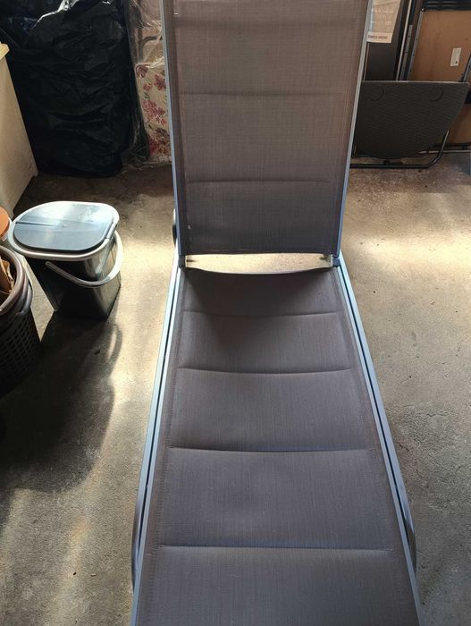 Leżak ogrodowy aluminiowy Ibiza silver taupe