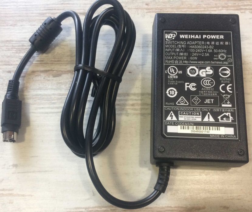 Блок живлення 24V для принтеру чеків, касового аппарату