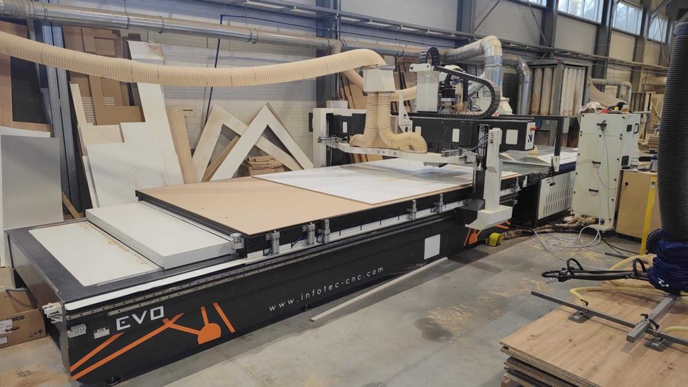 Infotec 4121 + stół odbiorczy Nesting, cnc, centrum obróbcze do mebli