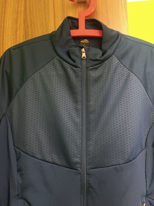 Granatowa bluza damska do biegania rozpinana  L Active Touch