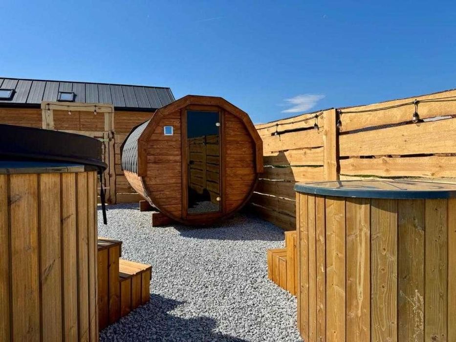 Domki Piotrowice – 5 min do Energylandii, sauna & jacuzzi!