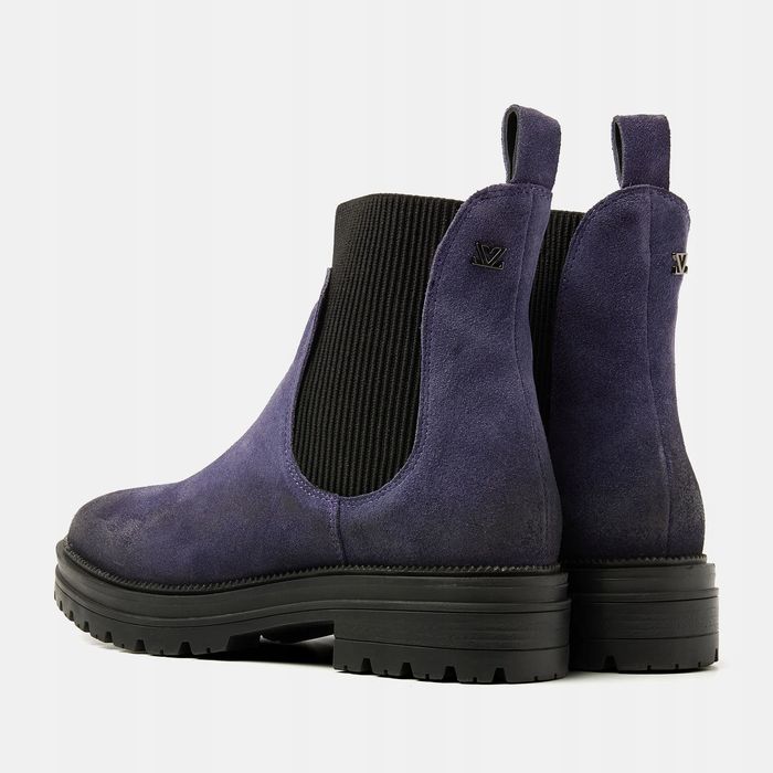 Lazamani 36 Buty Damskie 85.517 Purpurowe Skórzane Botki T1205