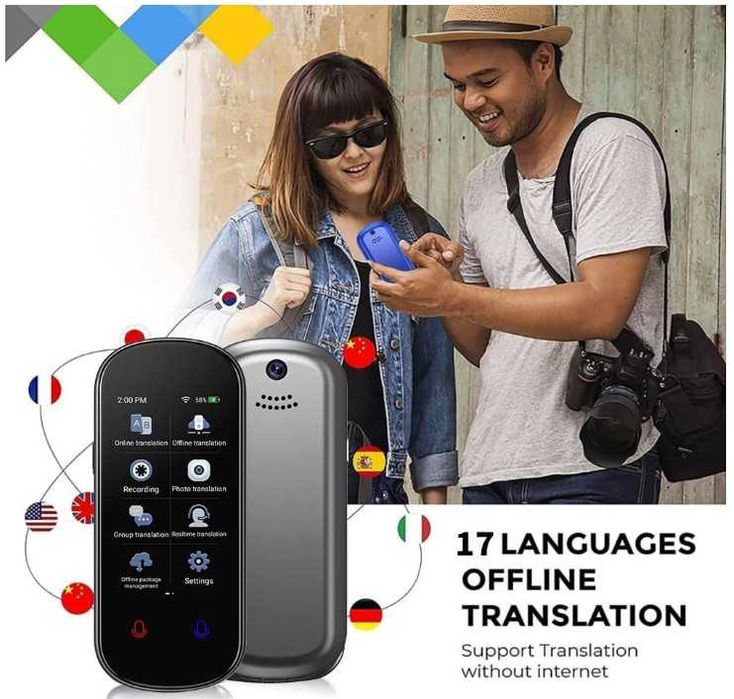Tłumacz natychmiastowy, głosowy, dwukierunkowy 137 języków VORMOR Z2