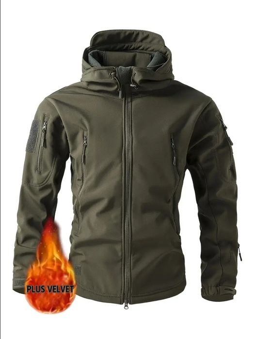 Kurtka myśliwska wędkarska wojskowa trekkingowa sportowa z kapturem L.