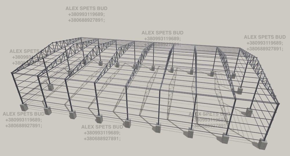 Побудуємо ангар склад під ключ 18х30 18х40 18х50 без центральних колон