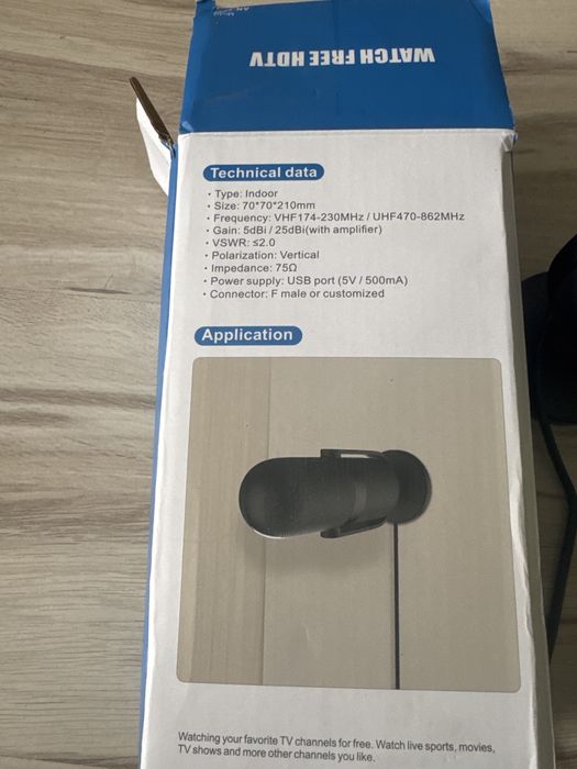 Nowa cyfrowa antena TV, magnetyczna podstawa