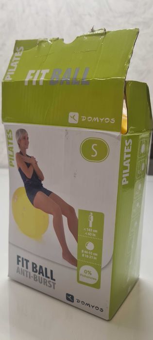 Bola de Ginástica e Pilates DOMYOS Tamanho S 55 cm Amarela na Caixa!