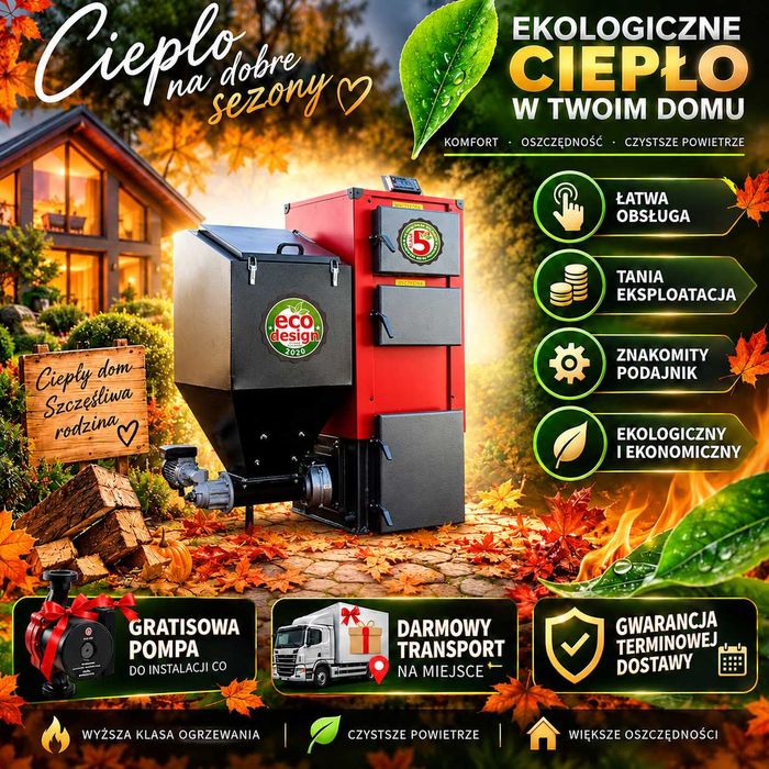 Piec Kotły Kocioł z podajnikiem groszek Kwm 15 kw pro-5