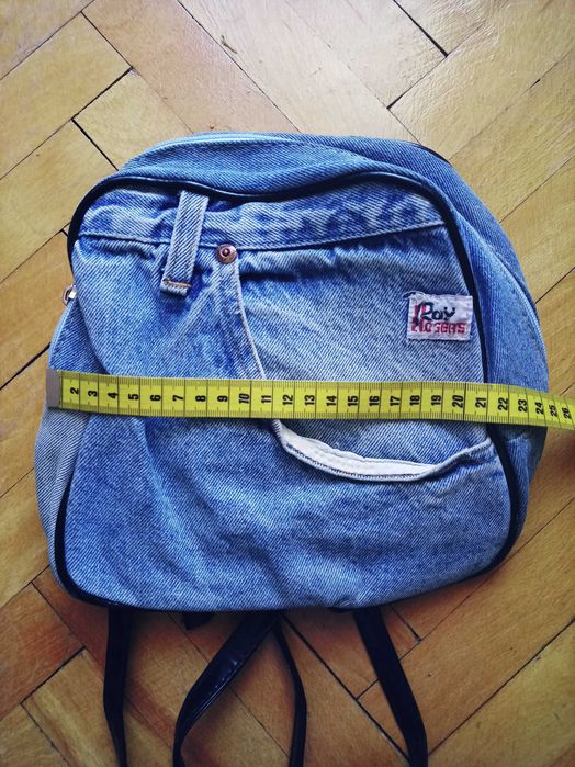 Plecaczek , plecak , jeans, denim