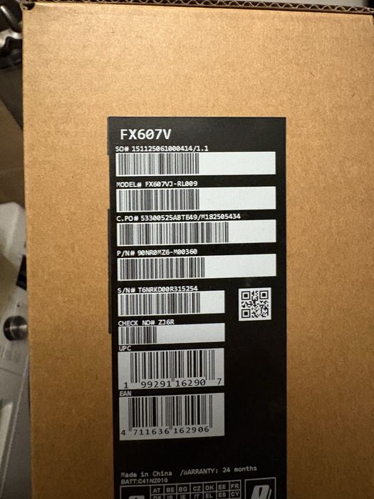 Laptop Gamingowy ASUS TUF FX607V