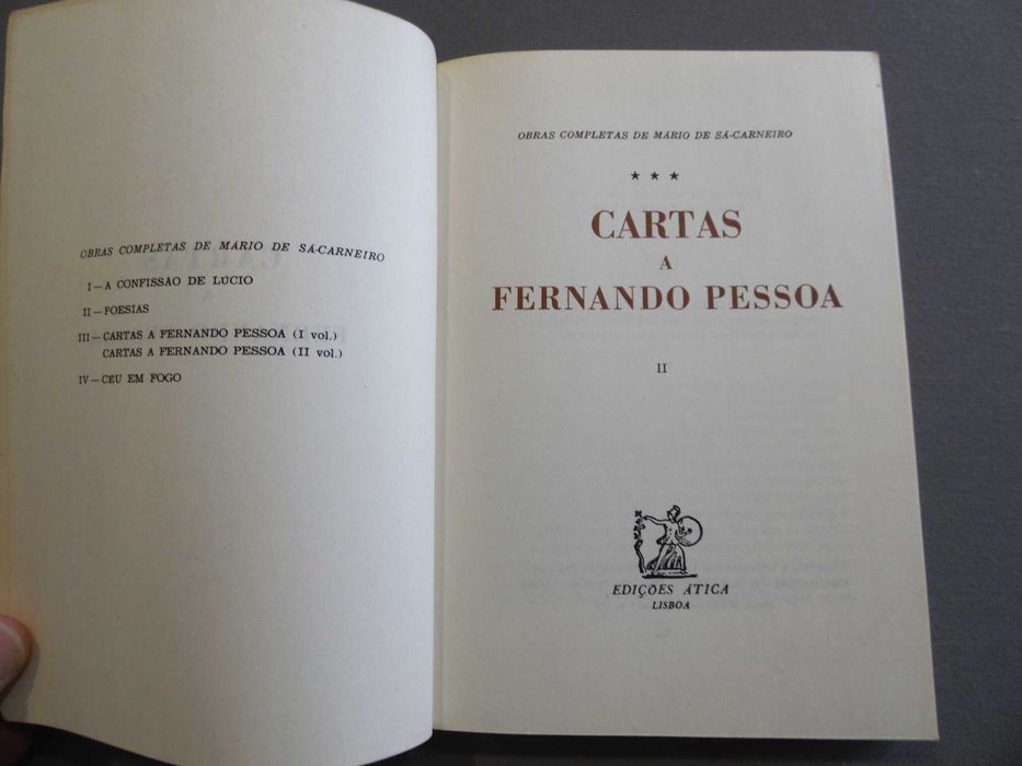 Livro Cartas a Fernando Pessoa I e II
