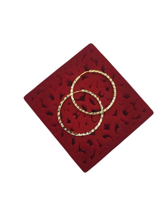 złote kolczyki  ŻŁOBIONE KOŁA 585 1,18G