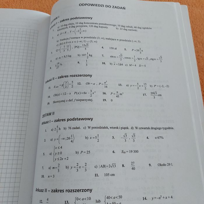 Arkusze maturalne z matematyki