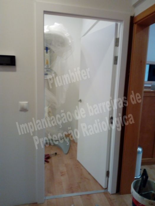 Aplicação de chumbo para protecção radiológica