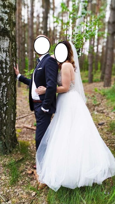 Śliczna suknia ślubna princessa rozmiar "M"