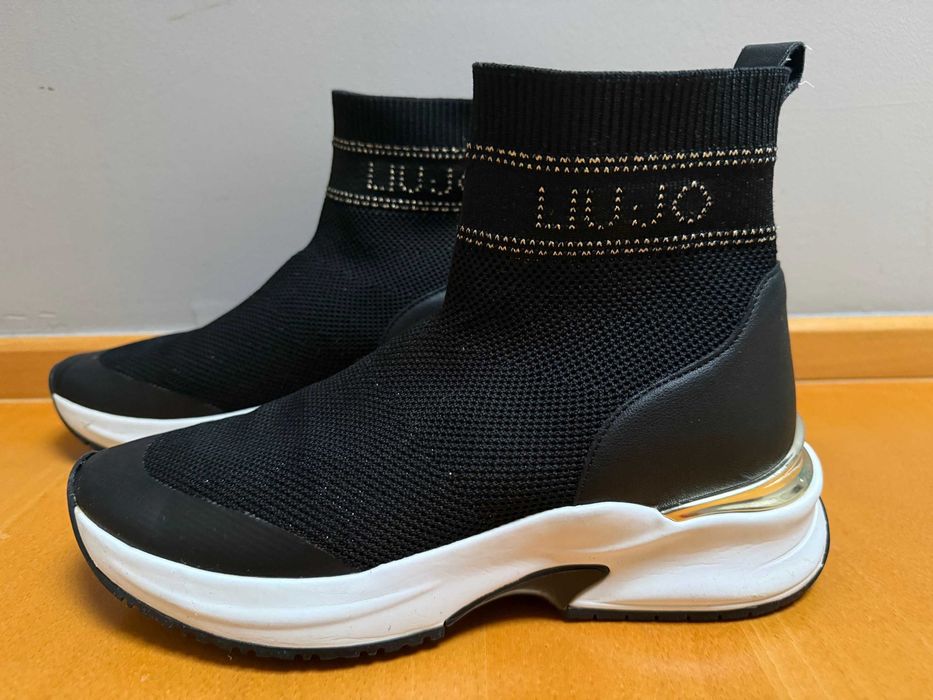 Sneakersy czarne ze złotym, Liu Joe, rozm. 39