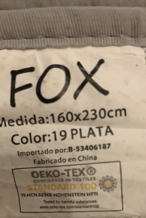 Tapete liso FOX PRATA 160X230CM