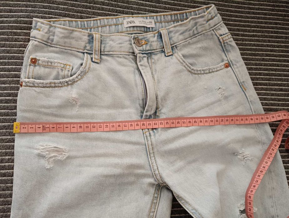 Zara spodnie jeans boyfriend mom fit 152cm