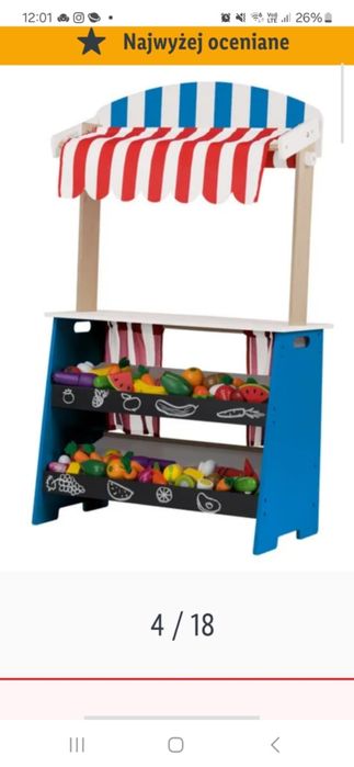 Sklep drewniany dla dzieci.