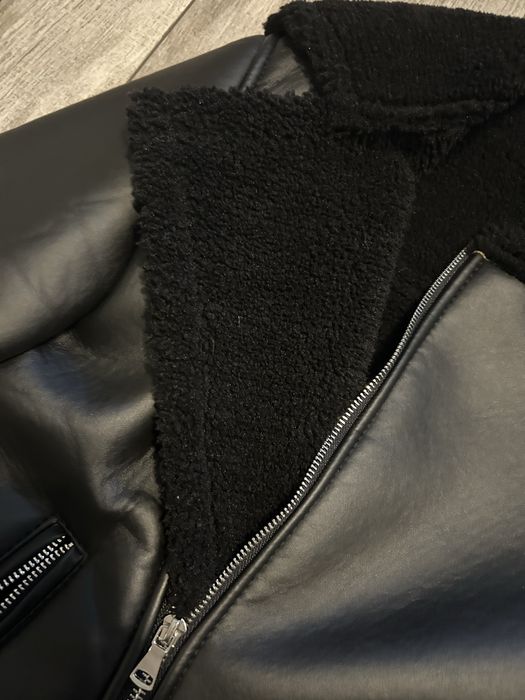 Męska kurtka zimowa lotnicza aviator kożuch