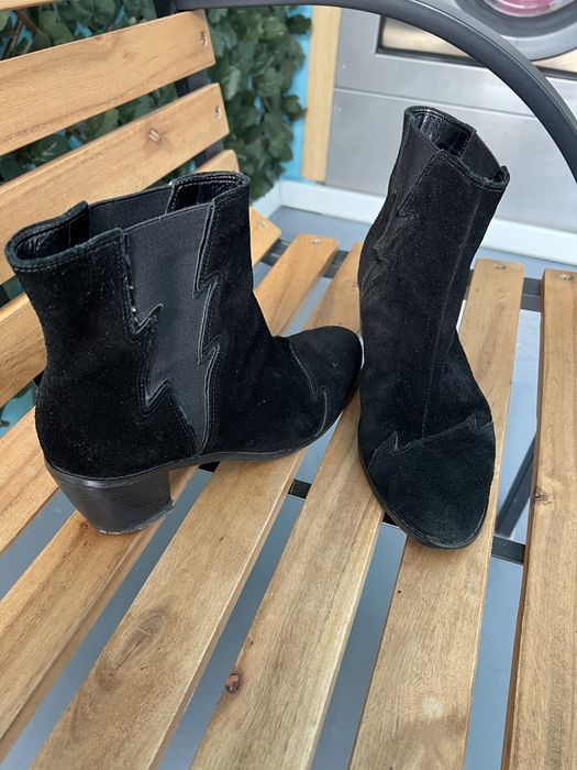 Botas Cowboy camurça pretas 41