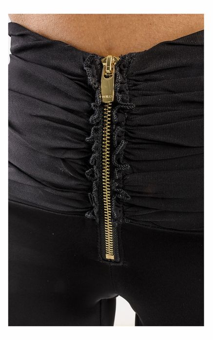 Pinko legginsy spodnie z wysokim stanem r. M czarne