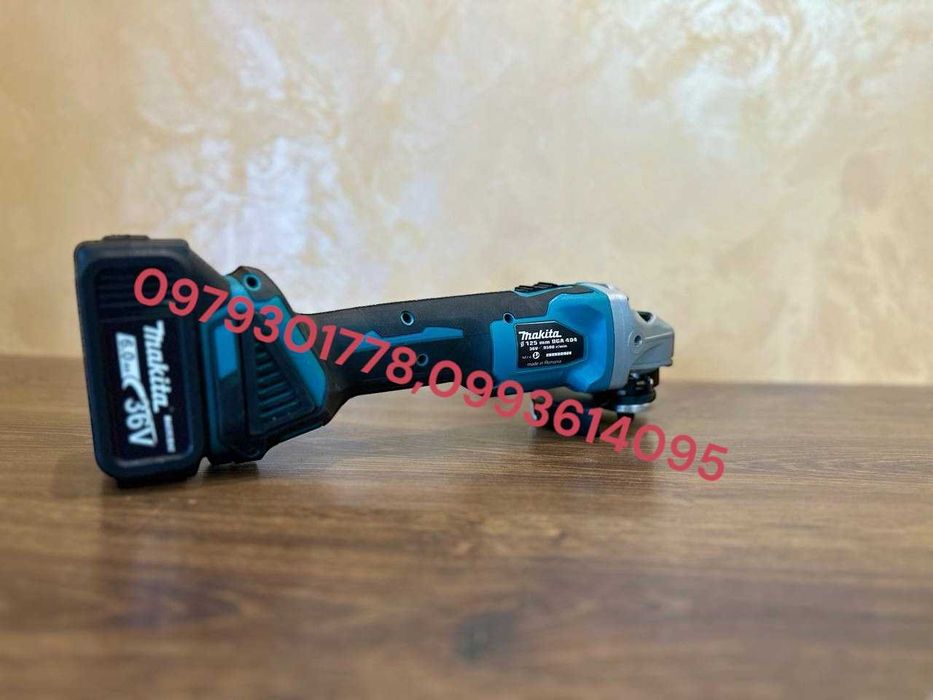 Аккумуляторная безщіткова Болгарка Makita DGA404 36V6A Турбінка 1000Вт