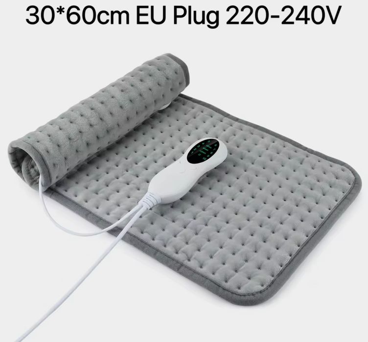 Электрическая грелка обогреватель одеяло с термос 30*60 улучшенная мод