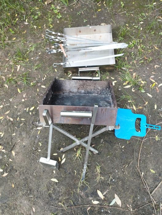 Мангал коптильня нержавейка